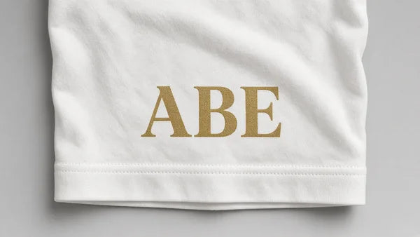 Left sleeve: gold ABE